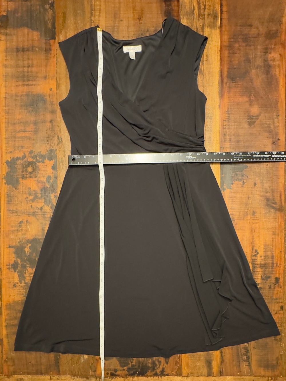 Dress Barn Wrap Style Black Womens Dress 14 - Picture 3 of 3